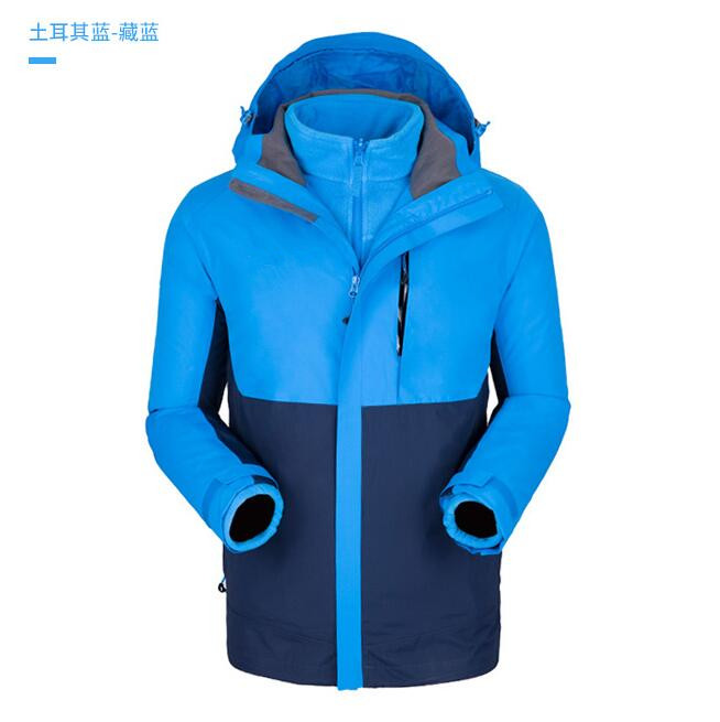 重庆户外情侣款连帽冲锋衣定做